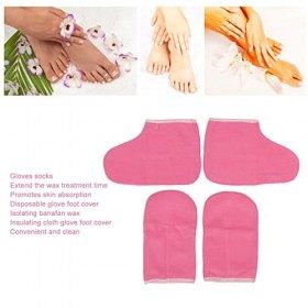 Ensemble de Pieds de Cire pour les Mains, Gants de Soin de Spa, Ensemble de Chaussettes, Kit de Chauve-souris de Paraffine, F