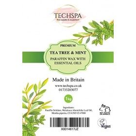 Cire de paraffine Arbre à thé et menthe 1 kg – 1000 g Fabriqué au Royaume-Uni Mains et pieds – Arthrite