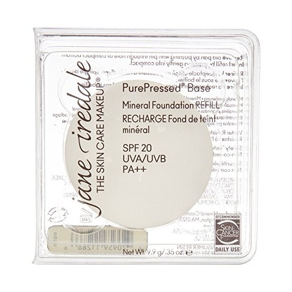 Jane Iredale PurePressed Base SPF 20 Refill, Satin 9.9 g