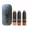 Nudestix Mini Soft & Warm Nudes Kit 3 pièces : Nude Buff, Bubbly Bebe, et Terracotta Tan