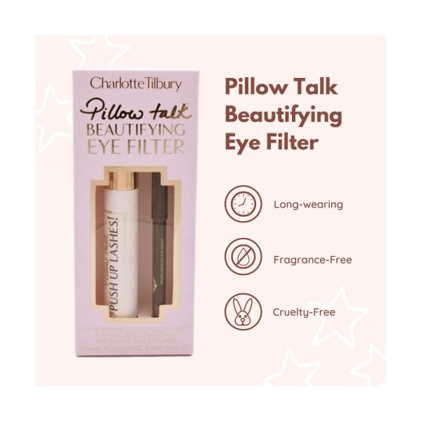 Charlotte Tilbury Pillow Talk Ensemble de mascara et de filtres pour les yeux : mascara volumateur et allongeant pour cils et