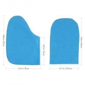 Minkissy Cire de paraffine pour salle de bain en tissu éponge avec thérapie thermique isolée pour la main Bleu foncé