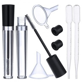 Vide Tube Mascara,Bouteille Vide pour Mascara,Tube Mascara Vide,Entonnoirs pour Huile de Ricin, Bouteille Rechargeable pour R