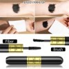 2 en 1 mascara de cils en fibre, mascara épuisant avec du mascara noir pour une usure imperméable plus longue durée sans agra