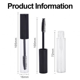4 Pièces Tube Mascara Vide Tube de Cils Mascara Baguette Tube Vide Mascara Tubes Avec Cils Baguette Maquillage Brosse Cils Br