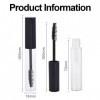 4 Pièces Tube Mascara Vide Tube de Cils Mascara Baguette Tube Vide Mascara Tubes Avec Cils Baguette Maquillage Brosse Cils Br