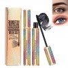 Mascara Fibre de Soie 4D Probuk Allongement De Cils Extra Long et Mascara Volume des Cils Imperméable,Volume et Longueur Masc