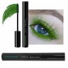 Mascara de Couleur Verte, Longue Durée ImperméAble à Leau Extension de Cils Mascara Outil de Maquillage des Yeux Mascara de 