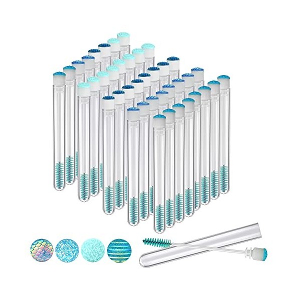 QINERSAW 40PCS Tube Mascara Vide, Diamant Tube De Cils Mascara Baguette Tube Vide Mascara Tubes Avec Cils Baguette Maquillage