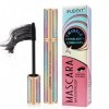 Mascara Noir, Mascara Imperméable en Fibre de Soie 4D, Rend les Cils Plus Longs, Plus épais et Recourbés, Sans Grumeaux, Long