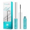 Mascara Waterproof pour Cils Courts Fins, Mascara cils volumineux lavable Mascara allongeant intense pour femme, Noir 0,1 on