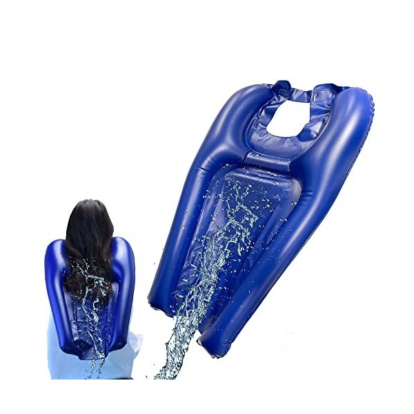 SATIO - Lave Tete Domicile Portable, Lave-Cheveux Gonflable, Bassin de Lavage de Cheveux, Bac a Shampoing Domicile, Bac Pour 