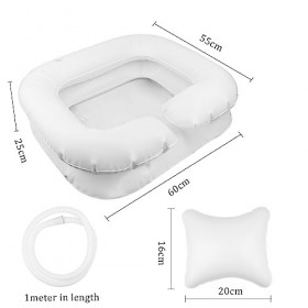 Lavabo à Cheveux Gonflable, Bac a Shampoing Domicile, Lave-cheveux gonflable Bassin de lavage de cheveux gonflable tampon de 