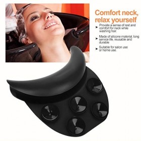DEWIN Oreiller Cervical pour le Lavage Des Cheveux, Pince pour Bol Shampooing en Silicone pour Salon Spa, Appui Cou Coiffure 