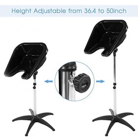 Bac pour Lavage de Cheveux, Portable Bac Lave Tête Coiffure Lavabo de Coiffeur Mobile Bassin à Shampooing Réglable en Hauteur