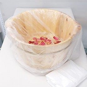 Lurrose Lot de 170 doublures jetables en plastique pour baignoire à pied Transparent