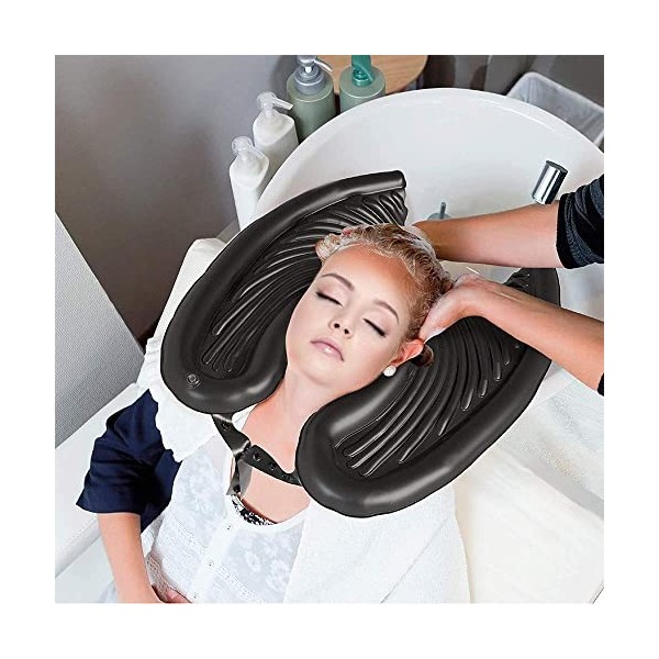 Lavabo Portable Gonflable Salon Lavabo de Cheveux pour Lavage de Cheveux et Coupe de Cheveux dans le Lit et à la Maison