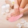 Lurrose 1 paire de chaussons en cire de paraffine pour le bain - Rose