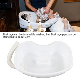 Bassin de Lavage des Cheveux, Bac à Shampoing Vidangeable Plateau de Lavage des Cheveux Portable pour les Femmes Enceintes Pa