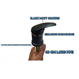 Robinet mélangeur noir pour salon de coiffure, lavabo