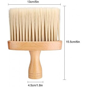 Brosse Coiffeur, Nettoyage Coupe de Cheveux Plumeau, Brosse Plumeau pour le Cou Cheveux Salon de Coiffure Barbier, Manche en 