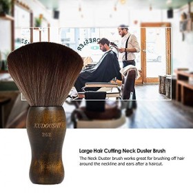 Balais à Cou à Poils Longs Poignée en Bois de Coupe de Cheveux de Salon de Coiffure