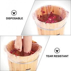 EXCEART Doublures de Baignoire de Pied Jetables Sacs de Bassin de Bain Sac de Seau de Bain de Pieds pour Pédicure de Pied Spa