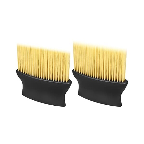 Zliger 2x Balais à Cou Brosse à Cheveux Brosse de Plumeau de Coiffeur Brosse de Cou de Barbier Brosse Plumeau Cou nettoyage c