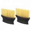 Zliger 2x Balais à Cou Brosse à Cheveux Brosse de Plumeau de Coiffeur Brosse de Cou de Barbier Brosse Plumeau Cou nettoyage c