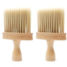Tiardey 2 pièces Brosse à poussière de Cou de barbier, Brosse à Cheveux de Nettoyage Professionnelle de plumeau de Cou de bar