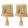 Tiardey 2 pièces Brosse à poussière de Cou de barbier, Brosse à Cheveux de Nettoyage Professionnelle de plumeau de Cou de bar