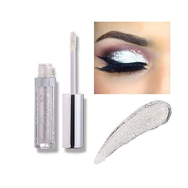 Fard à paupières,Fard à Paupière Paillette Liquid Shine Matalic Maquillage Yeux Imperméable Glitter et Glow Ombre à paupières