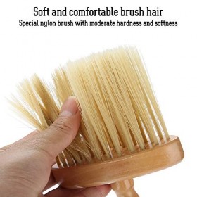 Brosse à cheveux en bois pour coiffeur, conception antidérapante, brosse de nettoyage en nylon doux pour la coupe de cheveux 