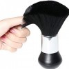 Cou Brosse, Coupe De Cheveux Brosse Noire Poignée Souple En Fibre De Cheveux Balayage Propre Cou Visage Pour Salon De Coiffur