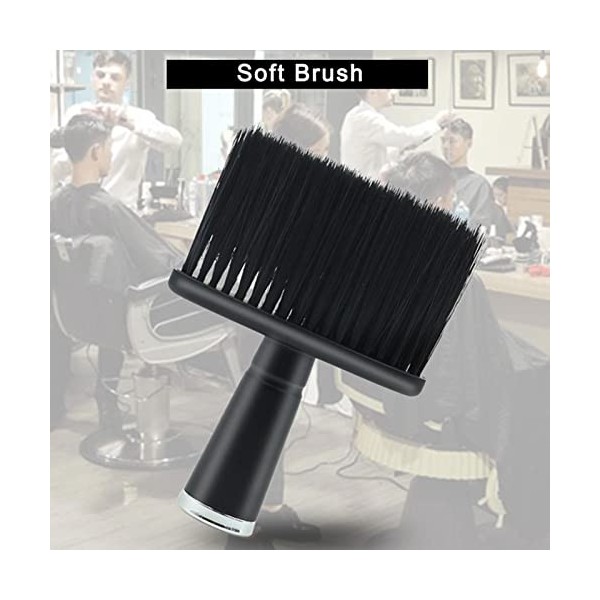 HESHS Plumeau de barbier - Brosse de Cou Professionnelle pour la Coupe de Cheveux | Brosse de Coupe de Cheveux Haircut Duster