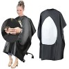 URAQT Capes de Coiffeur de Salon Pleine Longueur, Robe de Coiffure Professionnelle en Nylon Imperméable pour Coupe de Cheveux