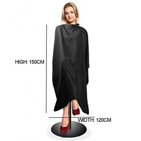 SIOPPKIK Cape de Coiffure, Capes de Coiffeur de Salon Pleine Longueur, Robe de Coiffure Professionnelle Cape de Coiffeur en N