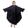 GOGO Barber Cape Salon Robe Robe Combinaison avec manches pour coiffure unisexe léger-noir