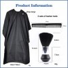 Cape de Cheveux, Capes de Coiffeur de Salon Pleine Longueur, Robe de Coiffure Cape de Coiffeur en Nylon avec Brosse Plumeau d