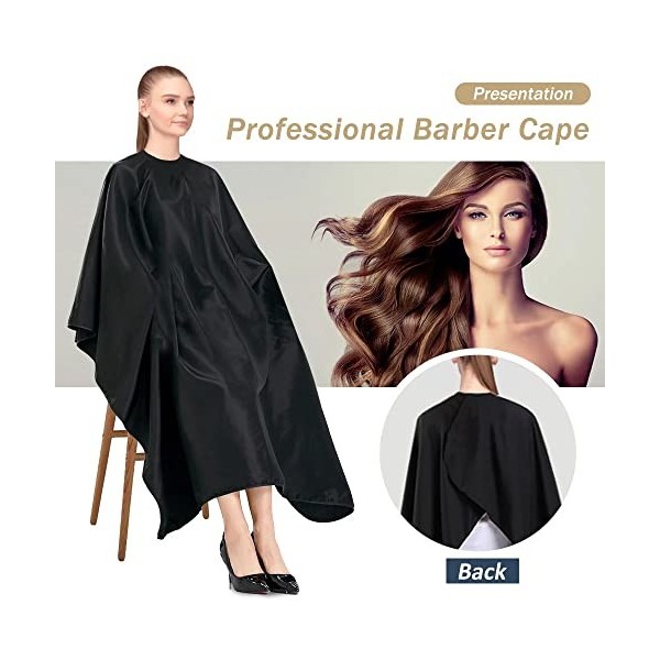 Olisang Cape de Coupe de Cheveux,150X120cm Cape de Coiffure, Unisexe Salon Imperméable Nylon Cape de Coiffure pour Salon de C