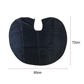Cape de Cheveux Noir,Maquillage Cape, Cape de Coiffeur Adulte Noir,Cape de Maquillage pour Maquilleur Clients Esthéticienne C