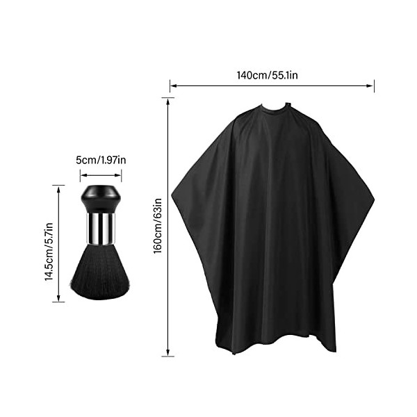 Cape de Cheveux, Capes de Coiffeur de Salon Pleine Longueur, Robe de Coiffure Professionnelle Cape de Coiffeur en Nylon avec 