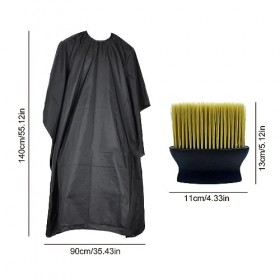 Blouse de Salon de Coiffure,Cape Coiffeur,Blouse de Salon de Coiffure Noire pour Coupes,Cape de Coupe de Cheveux,Blouse De Sa