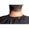 IC collection Cape de coiffure Fermeture à crochet respirante imperméable Noir 126 x 146 cm