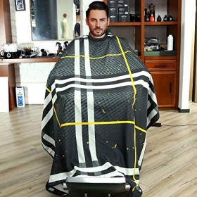 Coupe de Cheveux,Cape de Coiffure, Coupe Cheveux Avec Fermeture à Pression, Accessoires Imperméable et Réglable Pour Coiffeur