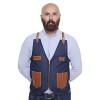 FLAMIA & JABZ Tablier style gilet pour barbier, coiffeur et coiffeur professionnel blanc cassé 