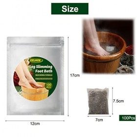 100 PCS Drainage Bain de Pieds au Gingembre Herbal Foot Cleansing Soak, Bain de Pieds Aux Herbes Darmoise Naturelle, Soins d