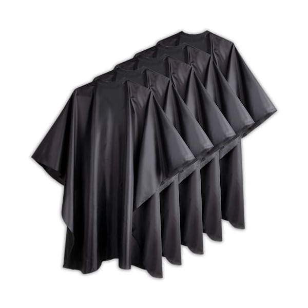 Delkinz Cape de barbier grande taille avec fermeture à pression réglable imperméable Cape de salon de coiffure pour hommes, f