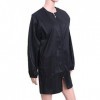 Beaupretty Robe de salon de coiffeur avec fermeture éclair - Imperméable - Taille M - Noir - M