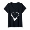 Femme Funny Hairdresser Heart Barber Hair Stylist Coiffeur Haircut T-Shirt avec Col en V